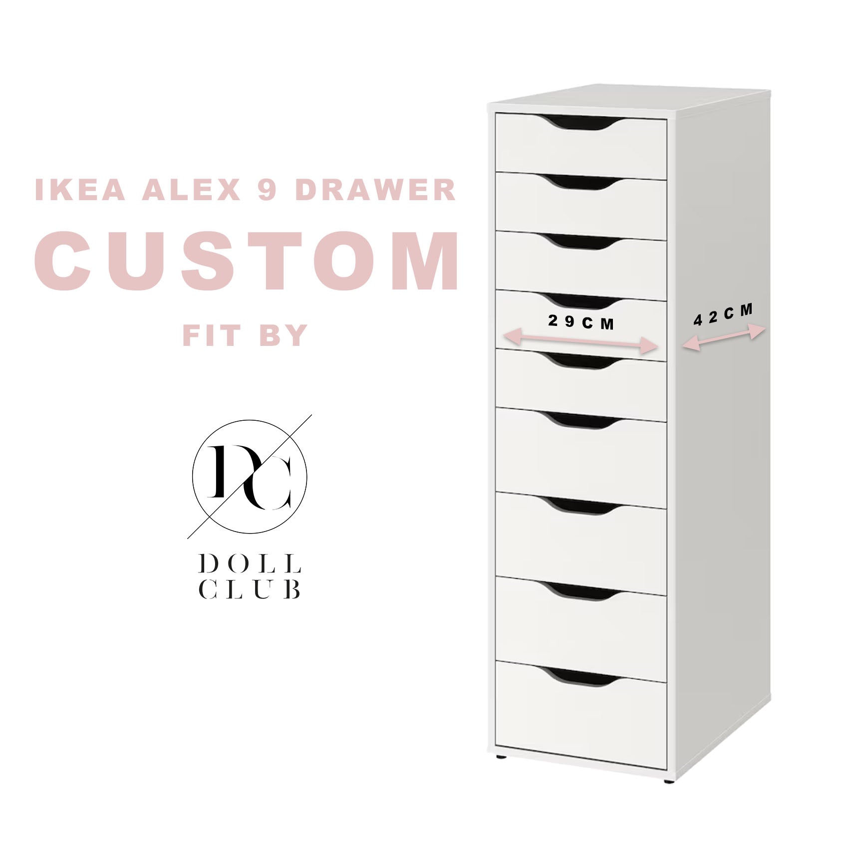 BUNDLE: 3 x IKEA ALEX 9 DRAWER DIVIDERS. Clear Acrylic Storage For You –  doll club uk