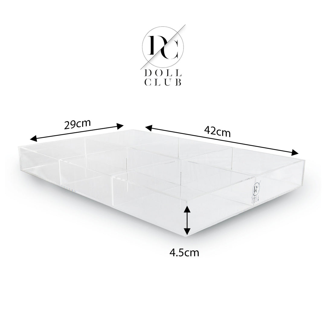 BUNDLE: 4 x IKEA ALEX SIX DRAWERS ORGANISER DISPLAY. Clear Acrylic Storage For Your Vanity Room